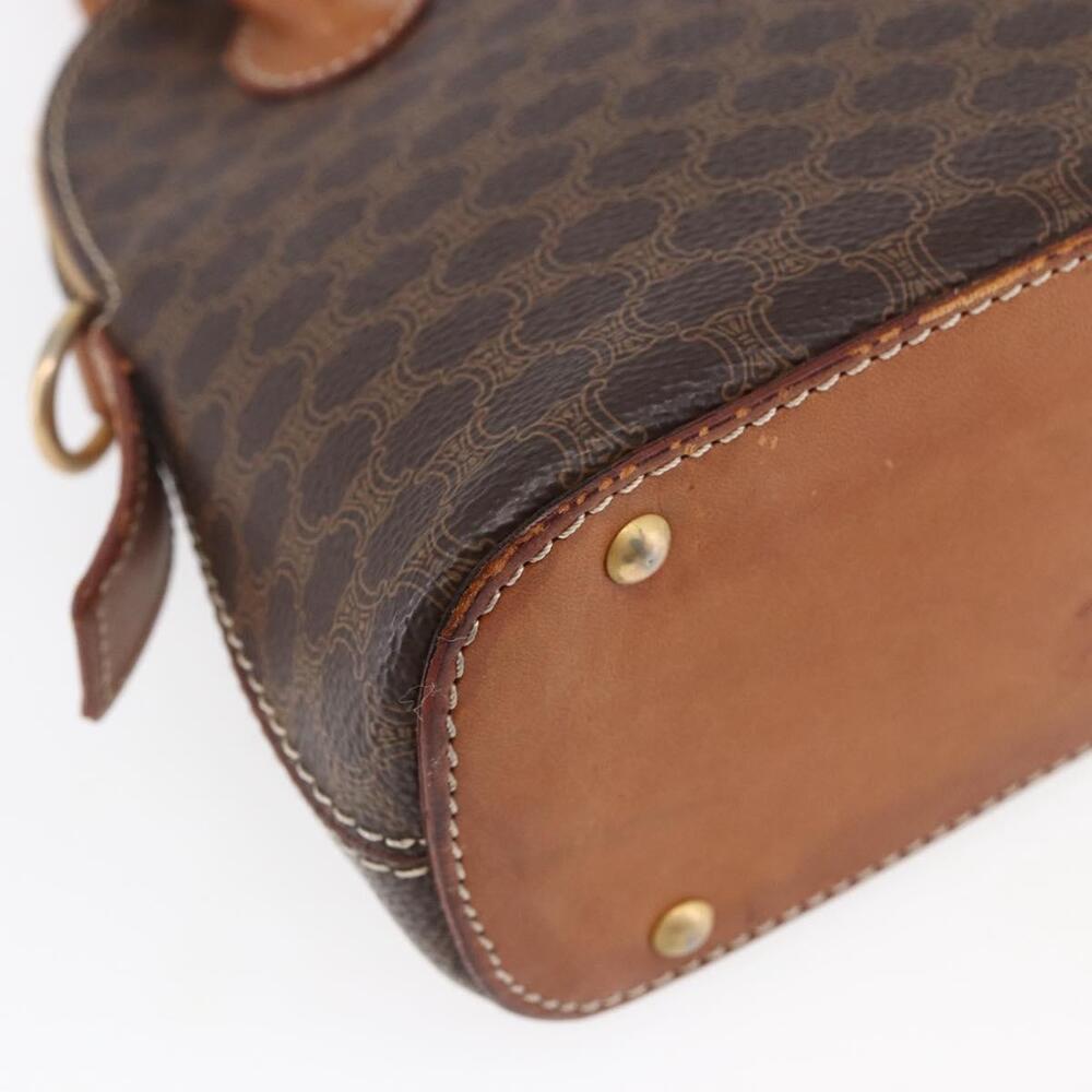 CELINE Macadam Canvas Hand Bag PVC Leather Brown Auth ki6076 - Picture 16 of 16